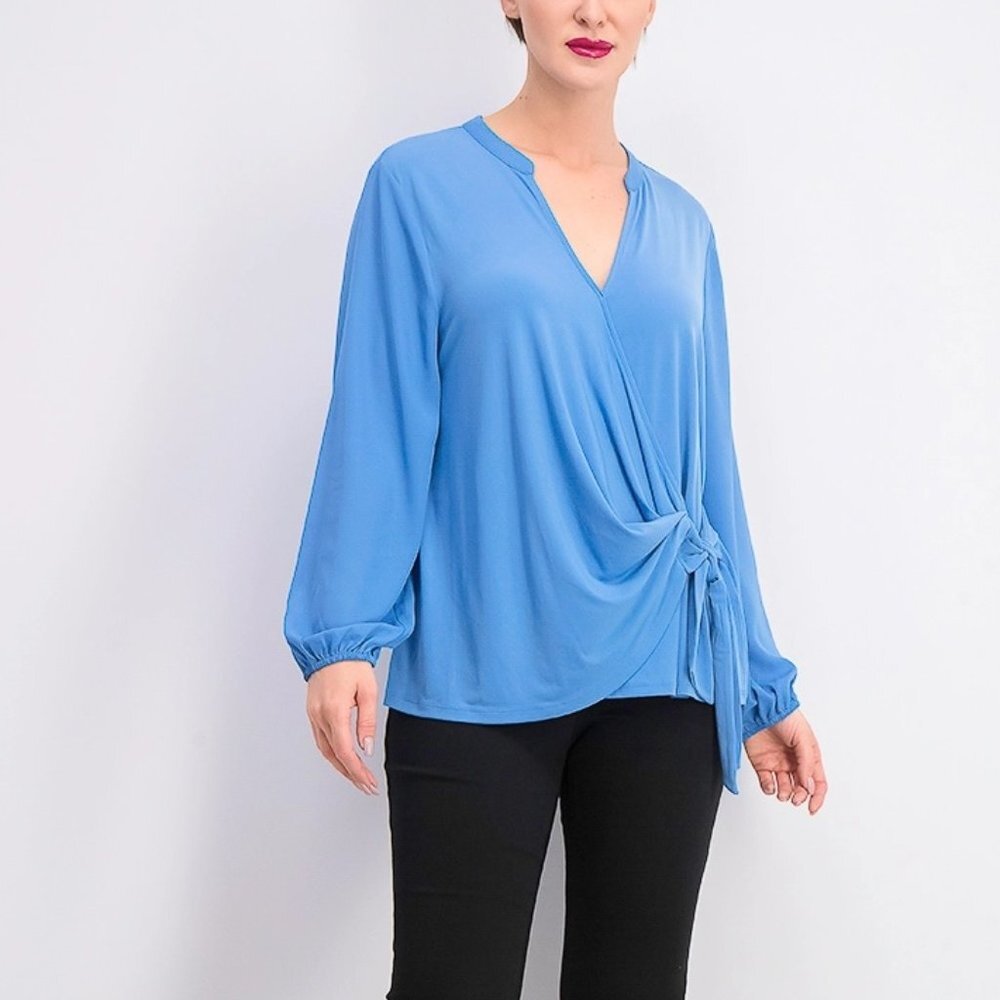 Alfani Faux-Wrap Surplice Top